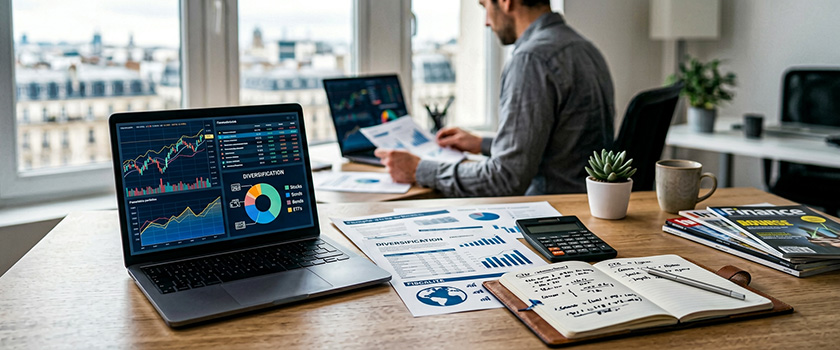 Compte-titres ordinaire avec actions, obligations, ETF, fiscalité et diversification